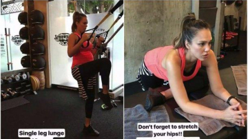 Jessica Alba a arătat cum face sport în timpul sarcinii! Fotografii care inspiră