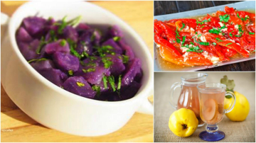 Cartofi baby cu salată de ardei în cremă balsamică