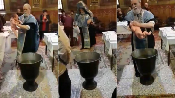 Botez HALUCINANT la o biserică din Brăila. Oamenii au înlemnit de groază, când preotul nervos a pus mâna pe bebeluş