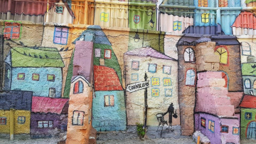 Desen imens pe peretele unei clădiri din Chișinău (FOTO)