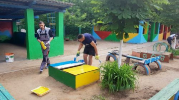 Игровые площадки в детсаду на Рышкановке обновлены