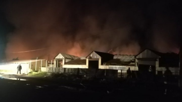 Imagini din dronă de la incendiul de la Strășeni