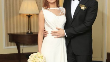 Iată ce rochie de mireasă a îmbrăcat Iulia Savicheva  la cununie