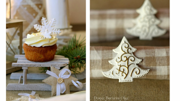 Vintage new year table decoration- Винтажное оформление новогоднего стола от Ольги Байчуриной