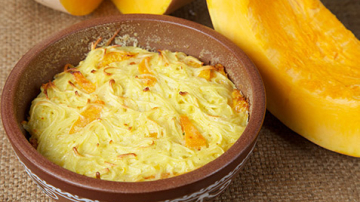 Budincă de dovleac cu tăieţei