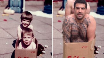 Братья воссоздали детские фото, чтобы подарить их родителям на годовщину свадьбы