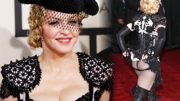 Madonna și-a arătat fundul pe covorul roșu de la Grammy! (FOTO)