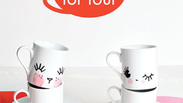 Делаем милые чашки для домашнего чаепития с детьми