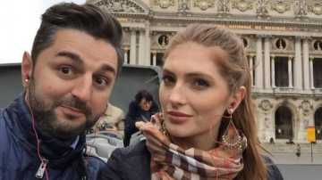 Vacanță romantică  la Paris! Adrian Ursu și soția