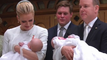 В Монако крестили близнецов княгини Шарлен