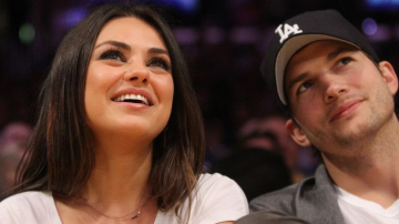 Эштон Катчер приучает дочь к футболу