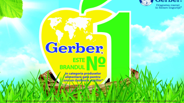 Gerber® este brandul numărul №1 în lume în categoria produselor alimentare gata pentru consum destinate copiilor*