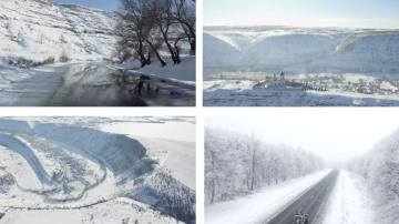 Заснеженную Молдову засняли с высоты птичьего полета