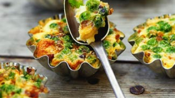 Кексы с зеленым горошком