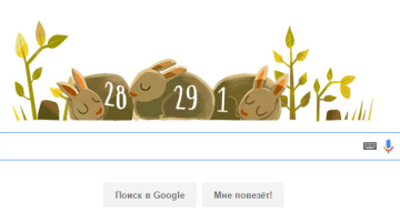 Сегодняшний дудл Google посвятил високосному году