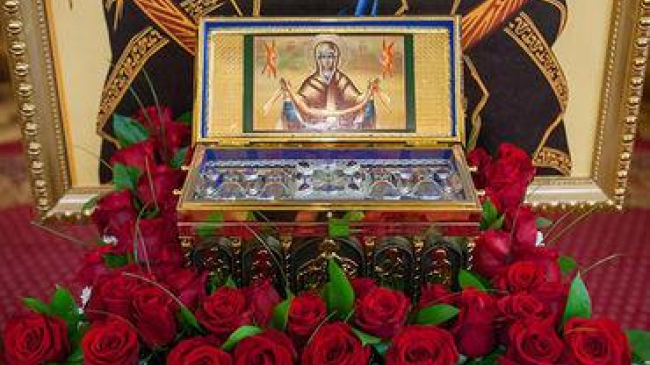 Частицу пояса Пресвятой Богородицы доставили в Кафедральный собор столицы