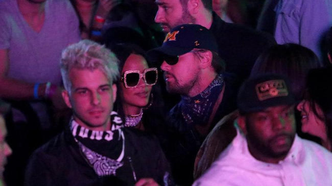 Леонардо Ди Каприо и Рианна флиртуют на музыкальном фестивале Coachella