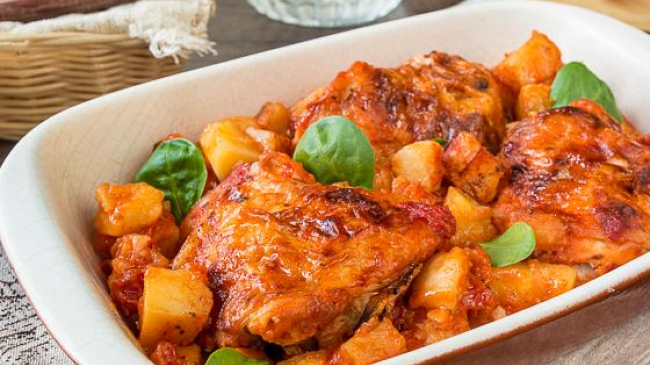 Pui la cuptor cu legume