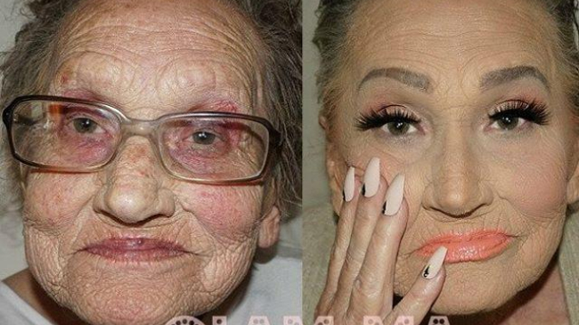 Макияж 80-летней хорватской бабушки стал интернет-сенсацией
