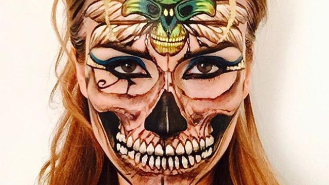 Визажистка из Лондона доказала, что черепа бывают красивыми