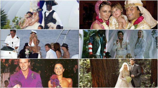 Восточные сказки и рок-н-ролл на яхте: яркие тематические свадьбы звездных пар