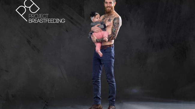 Proiect foto: despre bărbaţi şi... alăptare la sân