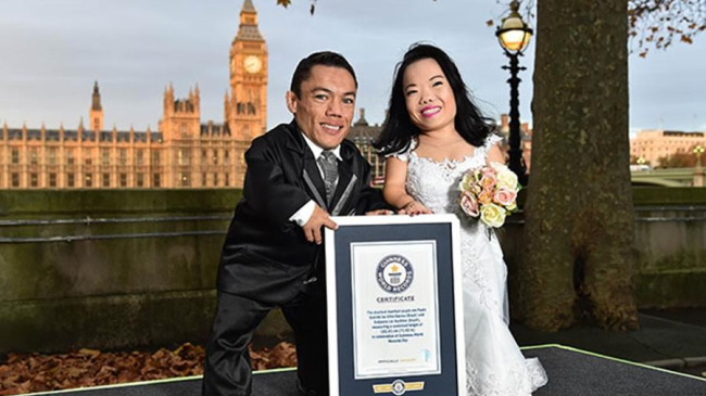 Cei mai scunzi îndrăgostiți din lume s-au căsătorit și au ajuns în Cartea Recordurilor Guinness