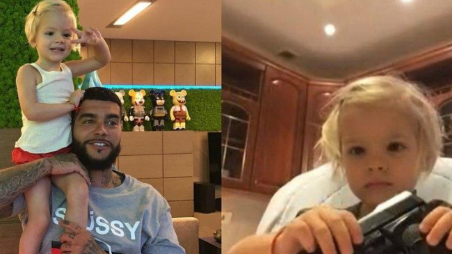 Снимок дочери Тимати, играющей с оружием, вызвал шквал критики в Сети