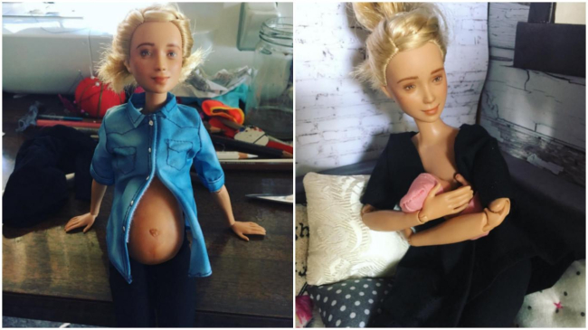 Австралийка создала Барби, кормящую грудью малыша