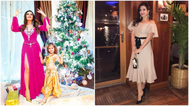 Jasmin împreună cu Margarita, în costume orientale. Se pregătesc de Anul Nou