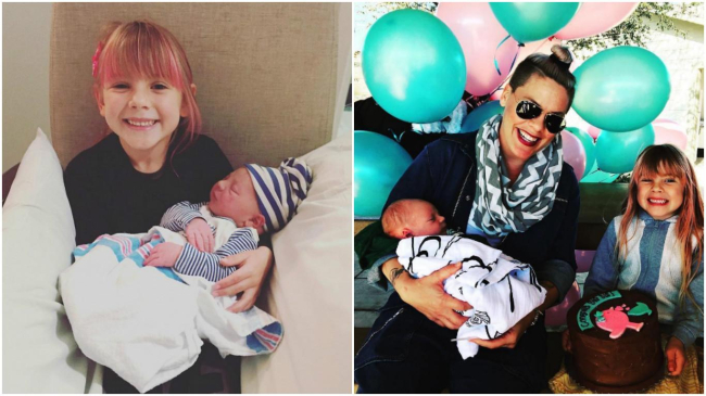 Певица Пинк оригинально поздравила дочь с рождением братика