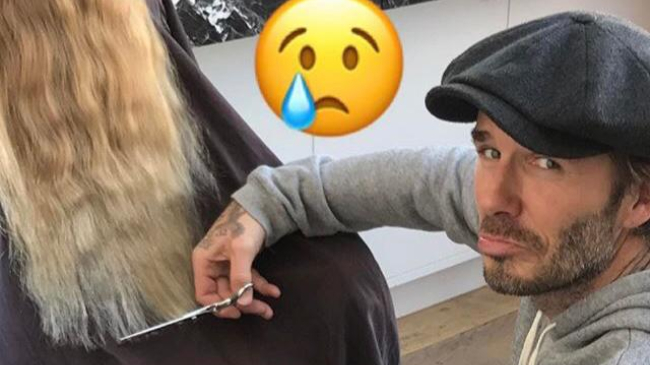 Дэвид Бекхэм сам подстриг свою дочь