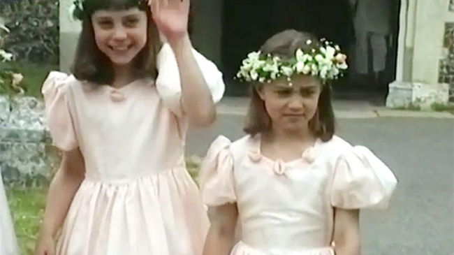 Свадебное видео с 9-летней Кейт и 7-летней Пиппой Миддлтон попало в Сеть