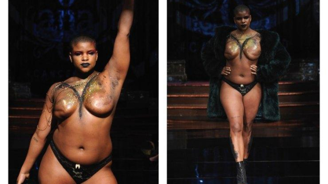 Женщины, победившие рак груди, вышли на подиум Недели моды топлес