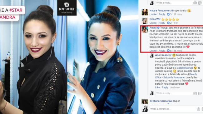 Ce invitații neașteptate a primit sosia Andrei din Moldova