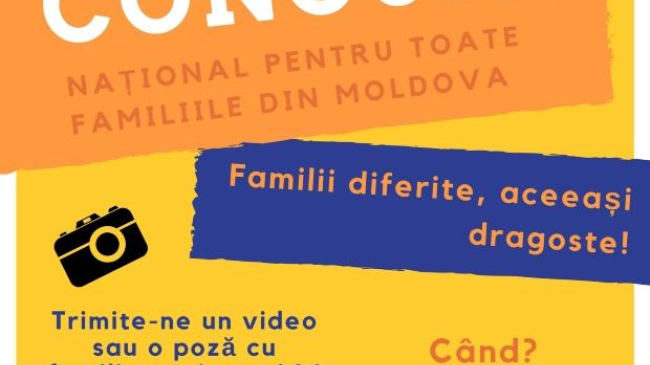 Ministerul Muncii lansează Concursul naţional pentru toate familiile din Moldova „Familii diferite, aceeași dragoste”
