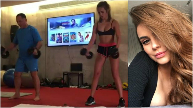 Модель Ксения Дели занимается спортом вместе с супругом! Вот он секрет идеальной фигуры