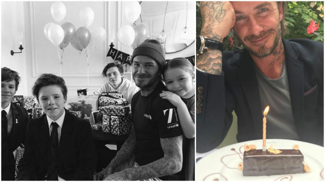 Дэвид Бекхэм получил нежные поздравления от семьи в день своего рождения
