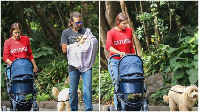 Irina Shayk și Bradley Cooper, la plimbare cu fiica lor