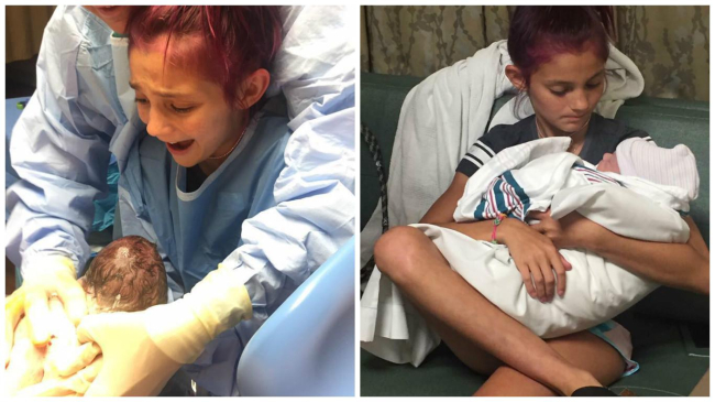 12-летняя девочка помогла врачам принять роды у своей мамы