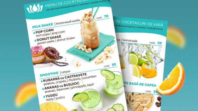 Noul meniu de cocktailuri al centrului Aquaterra Wellness & Spa