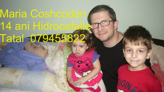 Familia Mariei Coșcodan, diagnosticată cu hidrocefalie, cere cu disperare ajutor!