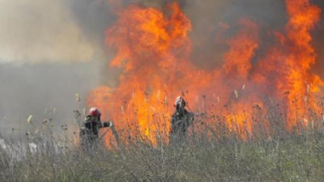 Un incendiu puternic a izbucnit seara trecută la groapa de gunoi din Trușeni