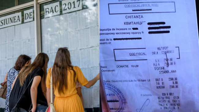 Donații de zeci de mii lei în fondul școlii. „Nu achiți taxa de școlarizare, nu ești admis la BAC”