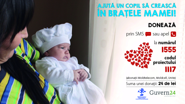 Misiunea Socială „Diaconia” lansează campania de Crăciun „În brațele mamei”