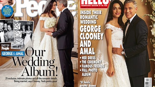 Первое свадебное фото Джорджа Клуни и Амаль Аламуддин