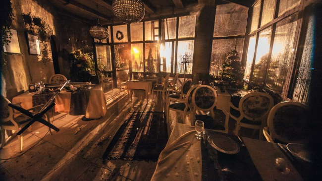 Появились фото сгоревшего ресторана "Кавказская пленница" на Рышкановке