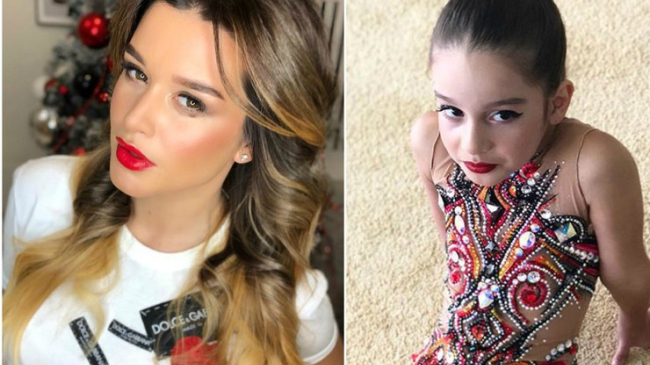 «Просто катастрофа»: Ксению Бородину осудили за яркий макияж восьмилетней дочери