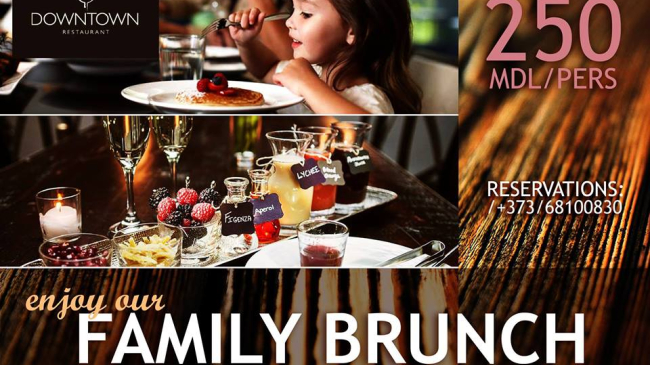 Ресторан «DOWNTOWN» приглашает на воскресные семейные бранчи
