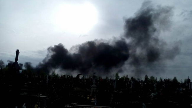 Cimitirul Sfântul Lazăr a luat foc